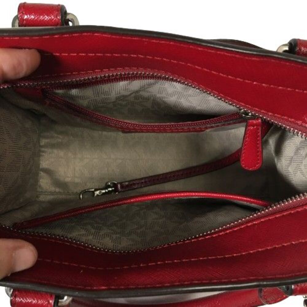 Michael Kors Quinn Saffiano Leather Small Satchel Messenger Crossbody Bag $298 - Picture 7 of 16